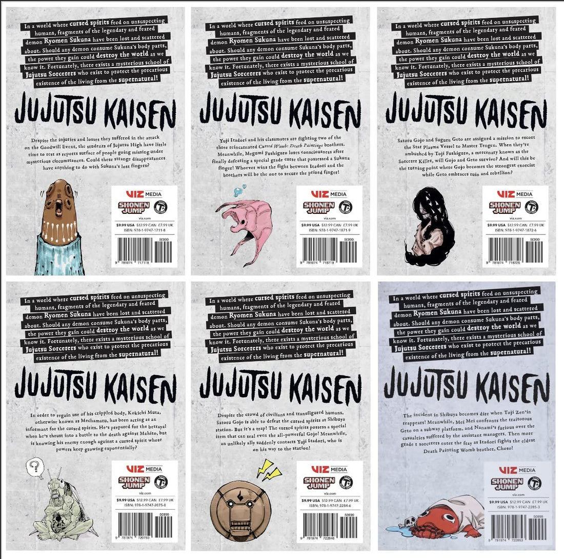 Jujutsu Kaisen Vol. 7,8,9,10,11,12 Bundle Set (6 Book Collection)