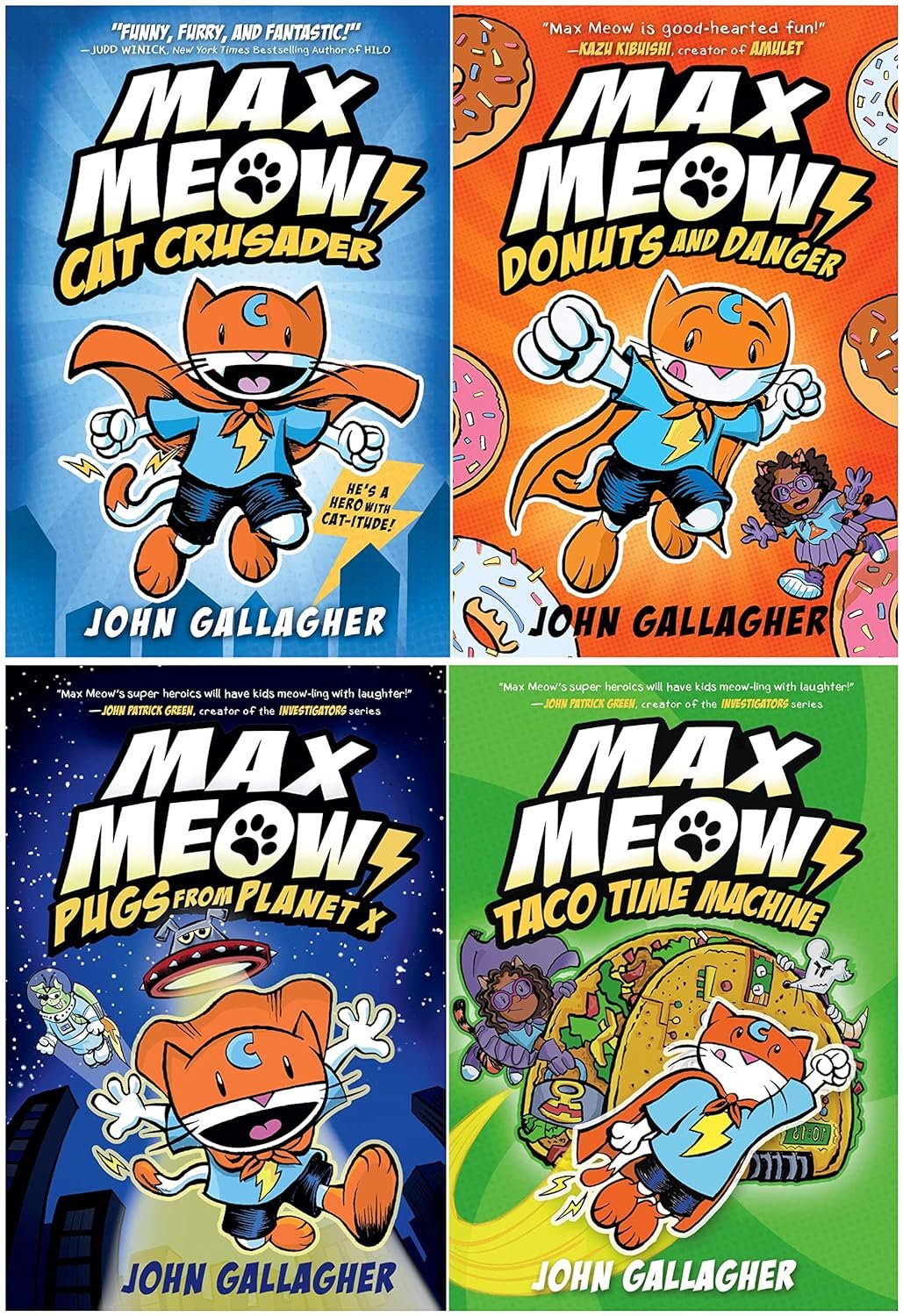 Max Meow Series 4 Books Set (Hardcover) By John Gallagher