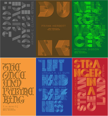 Penguin Galaxy Series 6 Books Set (Hardcover) - 2001: A Space Odyssey, Dune, Neuromancer, The Once and Future King, The Left Hand of Darkness, Stranger in a Strange Land