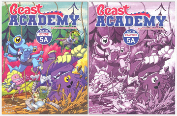 Art of Problem Solving: Beast Academy 5A Books Set (2 Books) - 5A Math Guide, 5A Math Practice