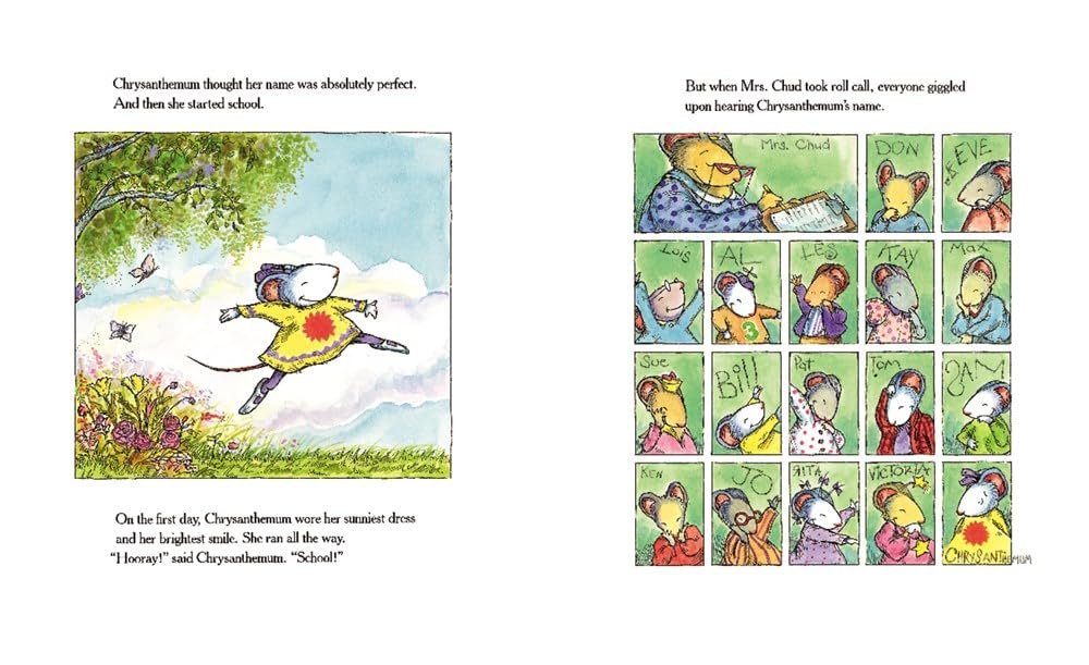 Kevin Henkes Set of 4 Picture Books (Chrysanthemum ~ Wembley Worried ~ Chester's Way ~ Sheila Rae, The Brave)