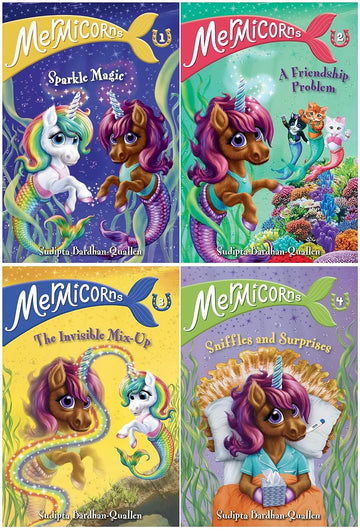 New Set! Mermicorns Series 4 Books Set