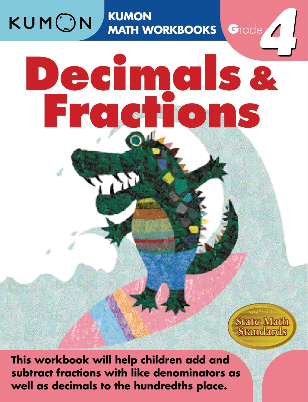 Kumon Math Workbooks Grade 4 Set (5 books) - Decimals & Fractions, Multiplication, Division, Geometry & Measurement and Word Problem