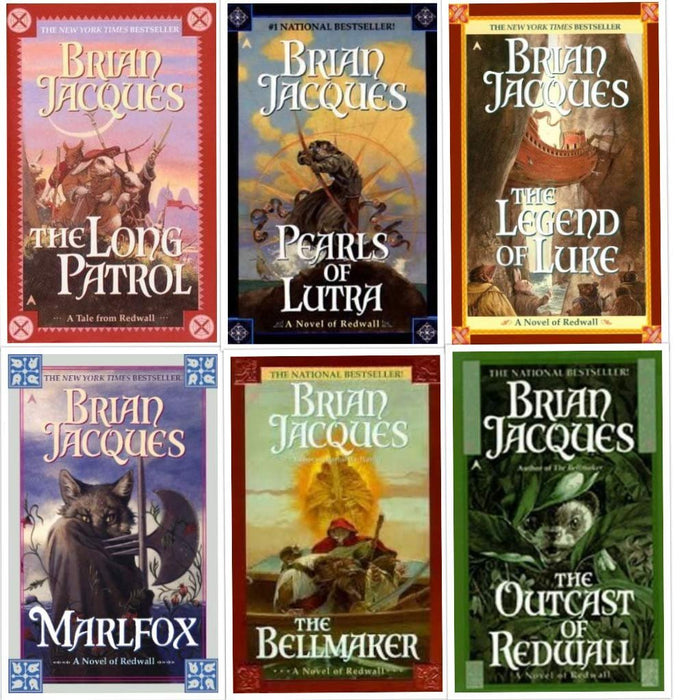 Brian Jacques Redwall Series 7-12 (Set of 6) : Bellmaker, Outcast, Pearls of Lutra, Long Patrol, Marlfox, Legend of Luke, by Brian Jacques (1995-11-08)