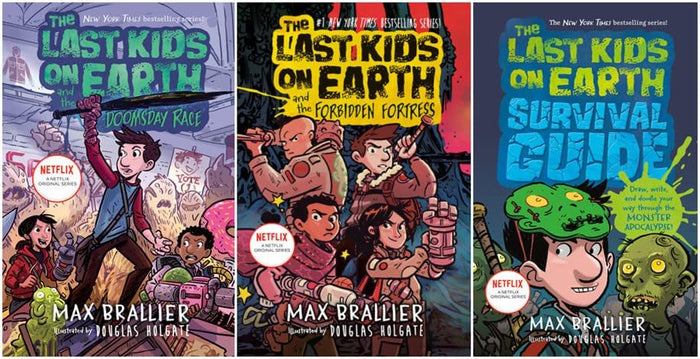 The Last Kids on Earth Series 3 Books Set (Book #7 - #9): the Doomsday Race, the Forbidden Fortress, Survival Guide