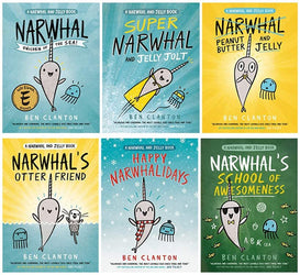 New Set! Narwhal and Jelly Books Collection (6 Hardcover Books)