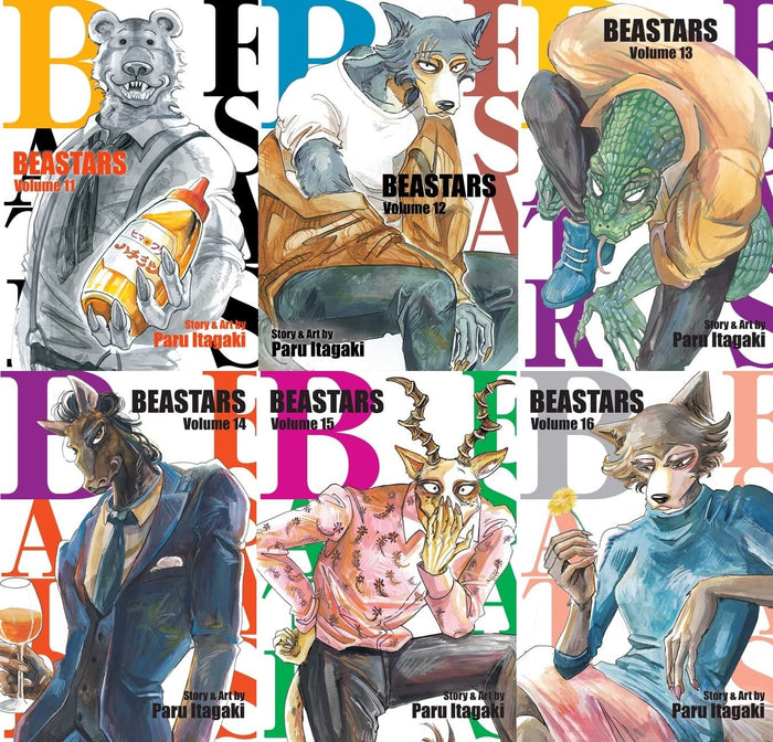 Beastars Manga 6 Book Set, Vol. 11-16 by Paru Itagaki