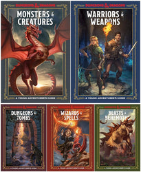 Dungeons & Dragons Young Adventurer’s Guides Series 5 Books Set - Monsters & Creatures, Warriors & Weapons, Dungeons & Tombs, Wizards & Spells, Beasts & Behemoths