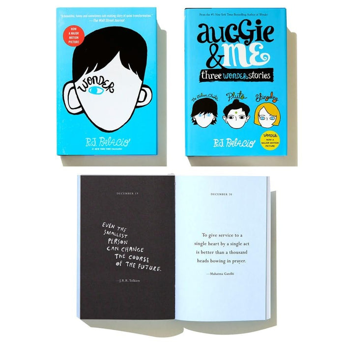 Wonder Series 3 Books Set (Wonder, Auggie & Me: Three Wonder Stories, 365 Days of Wonder: Mr. Browne's Precepts)