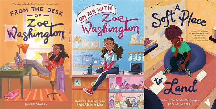 Janae Marks Bestselling 3 Books Set - From the Desk of Zoe Washington, On Air with Zoe Washington, A Soft Place to Land (Hardcover Edition)