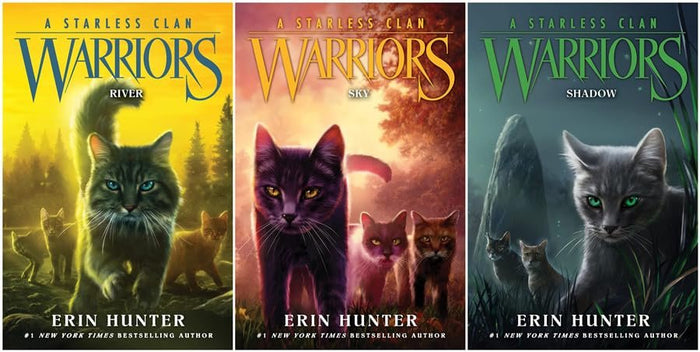 Warriors: A Starless Clan Series 3 Books Set - River; Sky; Shadow (Hardcover Edition)