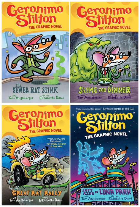 NEW! Geronimo Stilton Graphic Novel 4 Books Set (Hardcover)