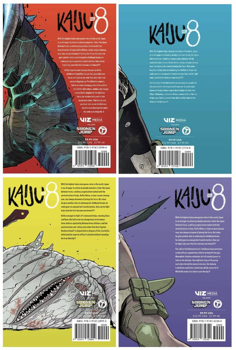 Kaiju No. 8, Vol. 1-4 Bundle Set (4 Book Collection)