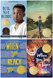 Newbery Medal Winner 4 Books Collection - Bud, Not Buddy; Moon Over Manifest; When You Reach Me; When You Trap a Tiger