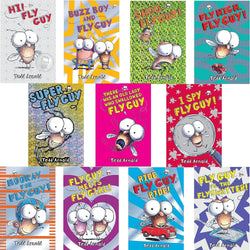 Fly Guy Complete Collection Series Set Books 1-11 (#1 Hi! Fly Guy, #2 Super Fly Guy, #3 Shoo, Fly Guy!, #4 There Was an Old Lady Who Swallowed a Fly Guy, #5 Fly High, Fly Guy!, #6 Hooray For Fly Guy, #7 I Spy Fly Guy, #8 Fly Guy Meets Fly Girl, #9 Buzz...