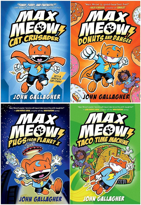 Max Meow Series 4 Books Set (Hardcover) By John Gallagher