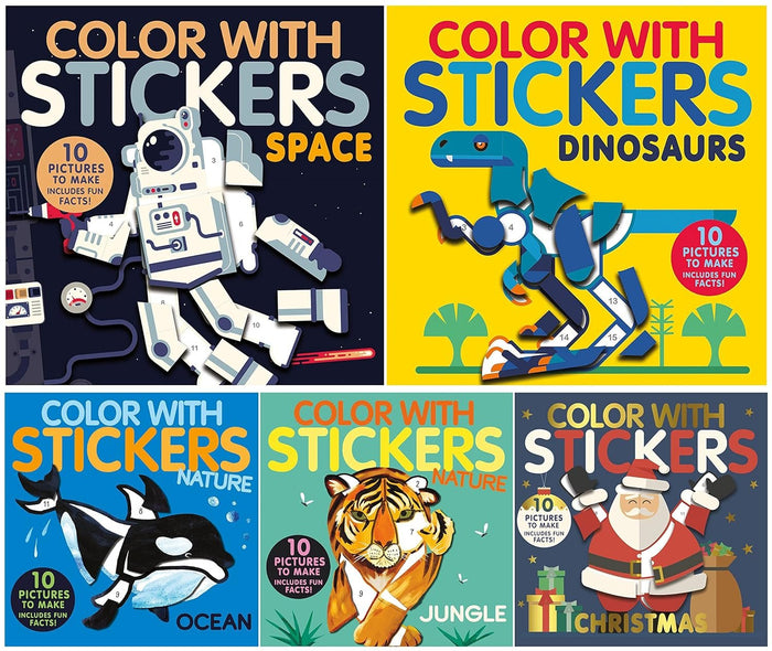 Color with Stickers Series 5 Books Set