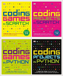 NEW SET!! Computer Coding for Kids Series (4 Books) - Coding Games in Scratch, Coding Projects in Scratch, Coding Games in Python, Coding Projects in Python