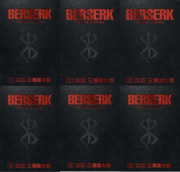 Berserk Deluxe Edition Series 6 Books Collection (vol 1-6 Berserk Deluxe Volume 1, Berserk Deluxe Volume 2, Berserk Deluxe Volume 3, Berserk Deluxe Volume 4, Berserk Deluxe Volume 5, Berserk Deluxe Volume 6) by Kentaro Miura