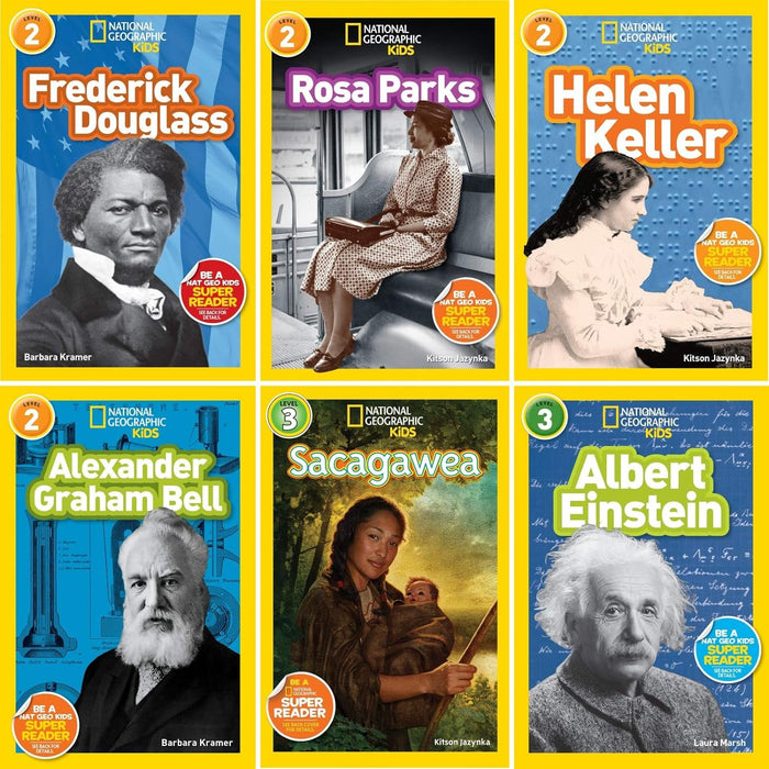 National Geographic Kids Reader Set : Rosa Parks, Albert Einstein, Helen Keller, Sacagawea, Alexander Graham Bell, Albert Einstein, Frederick Douglass