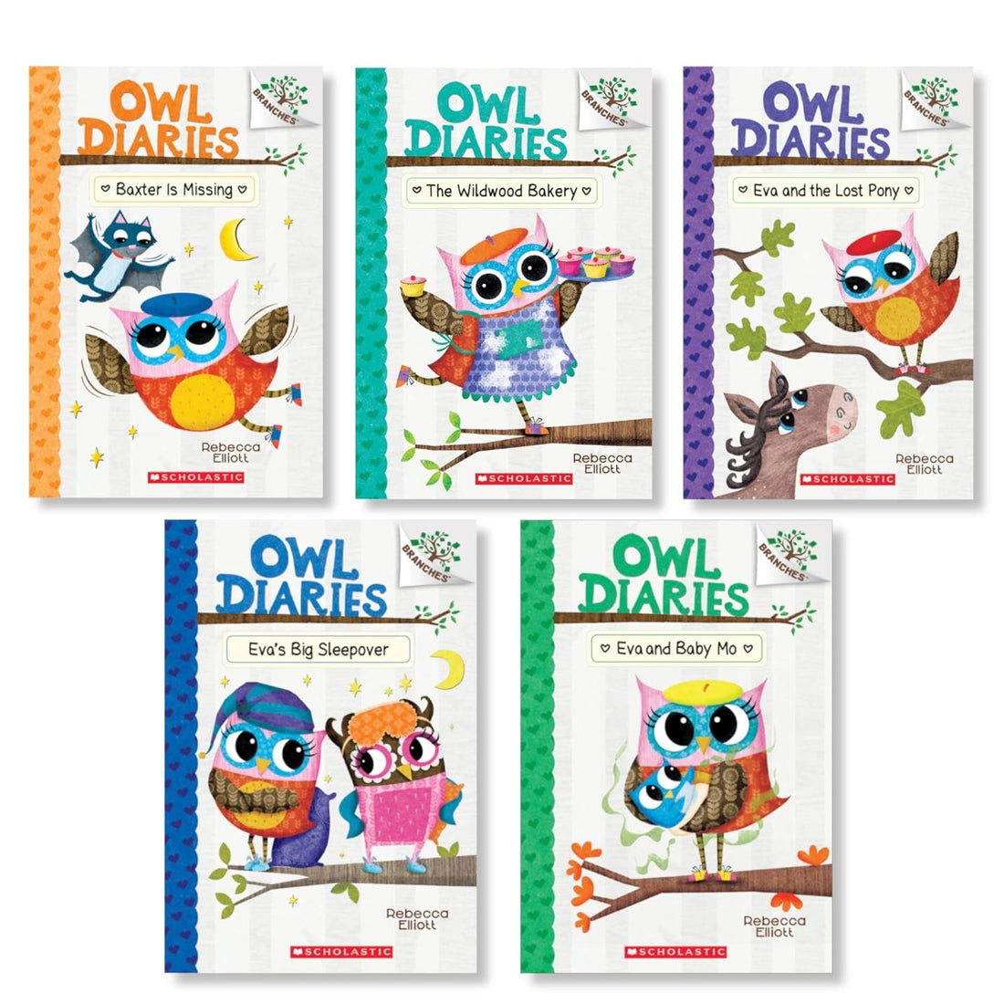 Owl Diaries Five Branches Books Collection Set ( Books 6- 10 )