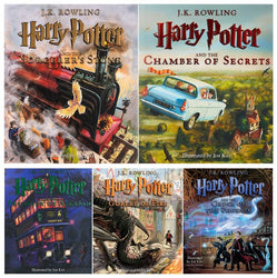 Harry Potter Illustrated Editions 5 Books Set (Hardcover)