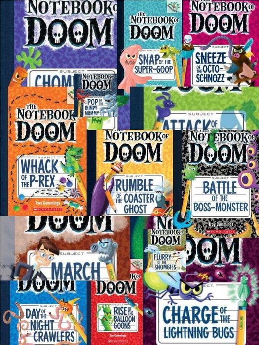 Notebook of Doom Books Complete (13 Book series); Rise of the Balloon Goons; Day of the Night Crawlers; Attack of the Shadow Smashers; Chomp of the Meat-Eating Vegetables; Whack of the P-Rex; and More