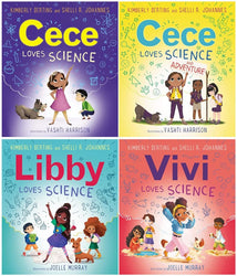 Cece Loves Science Series 4 Books Set - Cece Loves Science; Cece Loves Science and Adventure; Libby Loves Science; Vivi Loves Science