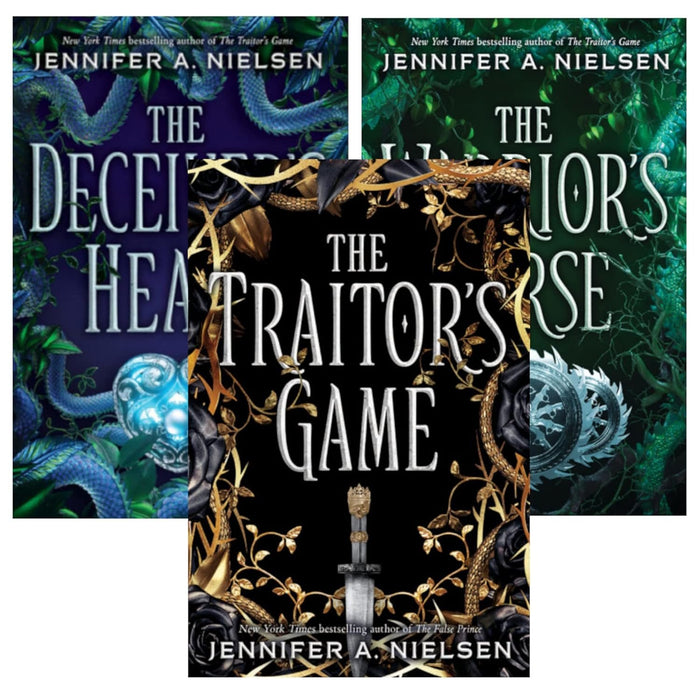 The Traitor’s Game Trilogy (3 Paperback Book Set) by Jennifer A. Nielsen: #1 Traitor’s Game, #2 Deceiver’s Heart, #3 Warrior’s Curse