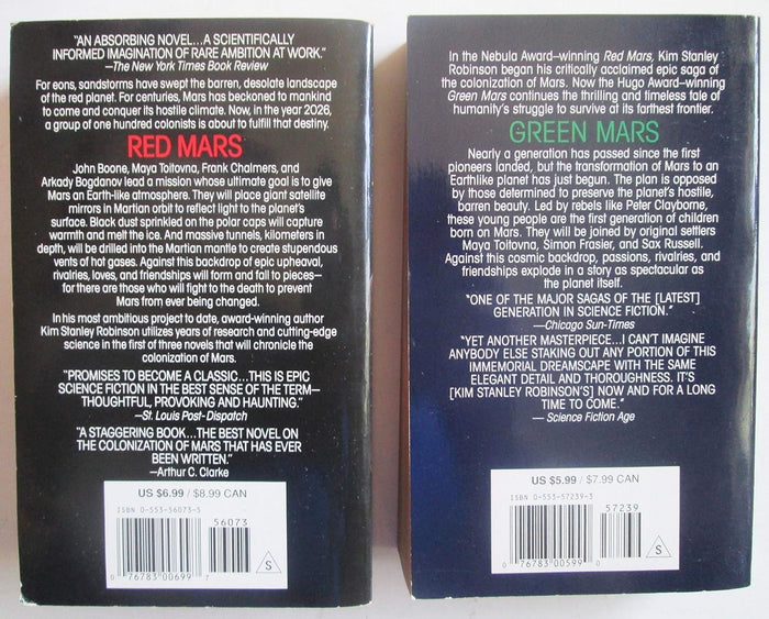 [MARS TRILOGY] RED MARS, GREEN MARS [and] BLUE MARS.