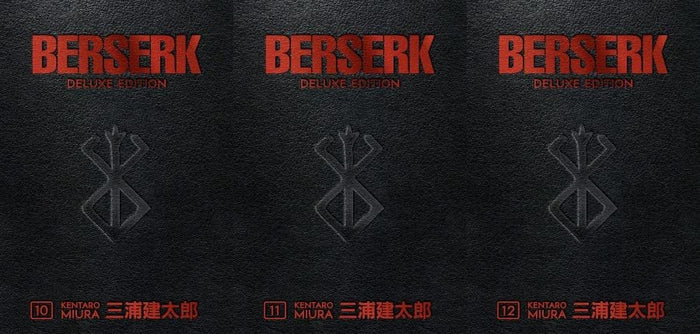 NEW! Berserk Deluxe Edition 3 Books Set (Volume 10 - Volume 12)