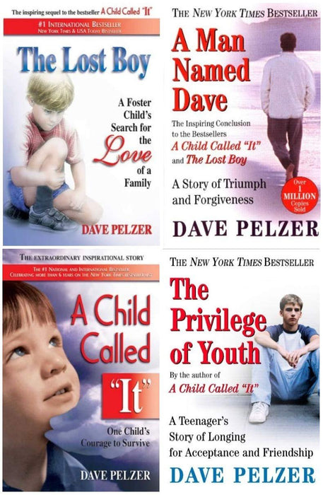 Dave Pelzer Set 4 Books. A Man Named Dave, A Child Called It, The Lost Boy, The Privilege of Youth