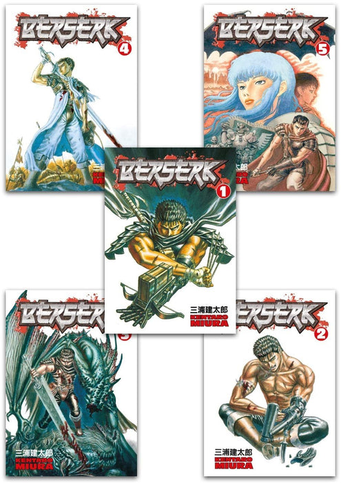 Berserk Volume 1-5 Collection 5 Books Set (Series 1) by Kentaro Miura