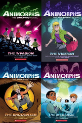 Animorphs Graphic Novel 4 Books Set - The Invasion, The Visitor, The Encounter, The Message