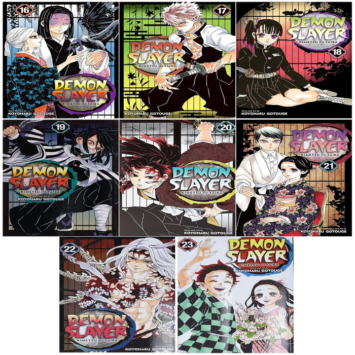 Demon Slayer: Kimetsu no Yaiba Vol (16-23) 8 Book Collection Set by Koyoharu Gotouge