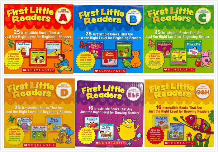 First Little Readers Complete Set (6 packs) - Guided Reading Level A, B, C, D, E&F, G&H