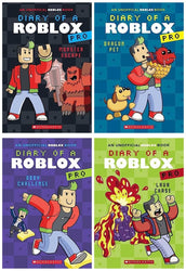 Diary of a Roblox Pro Series 4 Books Set - Monster Escape; Dragon Pet; Obby Challenge; Lava Chase