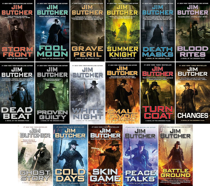 The Dresden Files by Jim Butcher, Complete Series Set (Books 1-17)