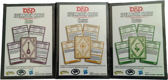 Dungeons and Dragons Spellbook Cards Bundle (8 Items): Cleric, Druid, Bard, Martial Powers & Races, Paladin, Ranger, Arcane, and Xanathar's Guide to Everything Decks (945 Total Cards)