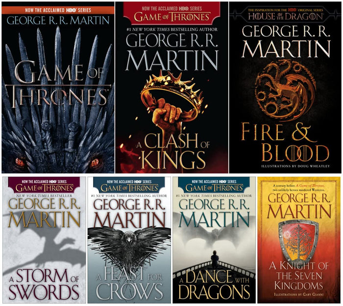 A Song of Ice and Fire Series 7 Books Set (Large Size Paperback NEW Edition)