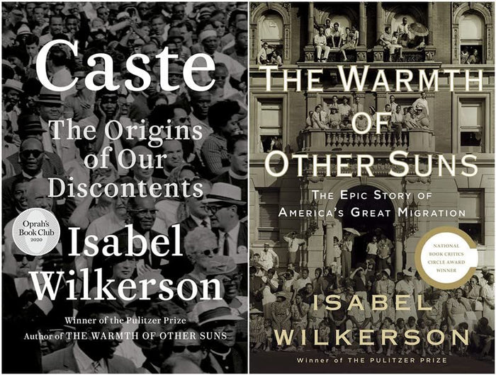 Isabel Wilkerson Bestselling 2 Books Set - Caste, The Warmth of Other Suns (Hardcover Edition)