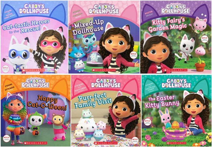 Gabby’s Dollhouse Series 6 Books Set