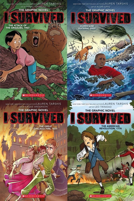 I Survived Graphic Novels 4 Books Set (Book #5 - Book #8)