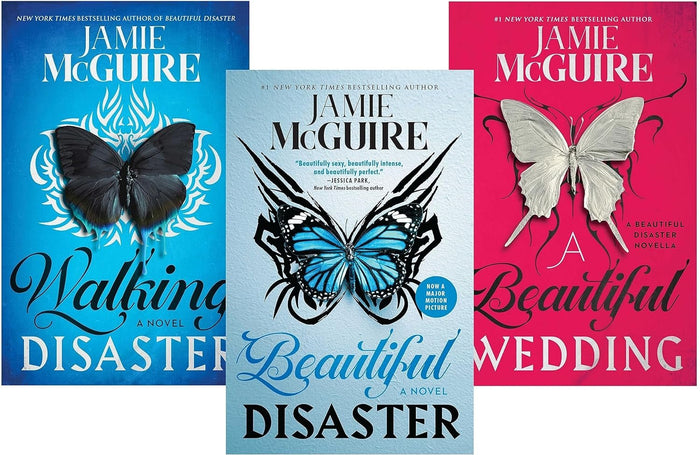 Beautiful Series Jamie McGuire Collection 3 Books Set (A Beautiful Wedding, Walking Disaster, Beautiful Disaster)