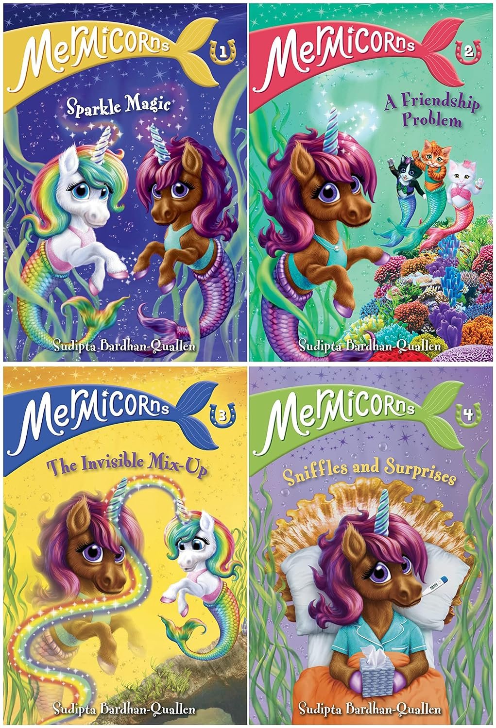 New Set! Mermicorns Series 4 Books Set