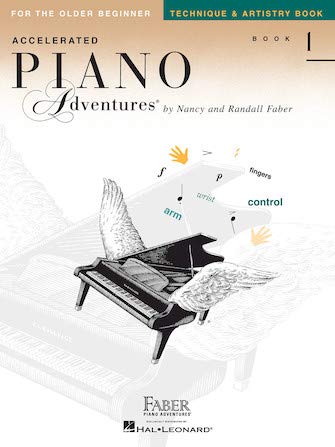 Faber Accelerated Piano Adventures For The Older Beginner Books Set (4 Books) - Lesson 1, Theory 1, Performance 1, Technique & Artistry 1