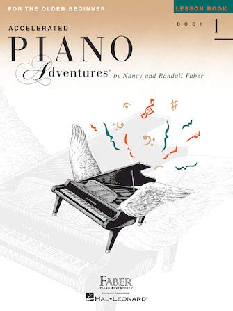Faber Accelerated Piano Adventures For The Older Beginner Books Set (4 Books) - Lesson 1, Theory 1, Performance 1, Technique & Artistry 1