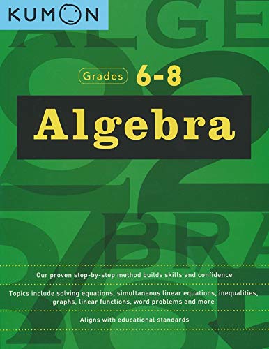 Kumon Complete Middle School Workbooks Set (5 Books) - Pre-Algebra & Algebra + Intro to Geometry & Geometry + Word Problem