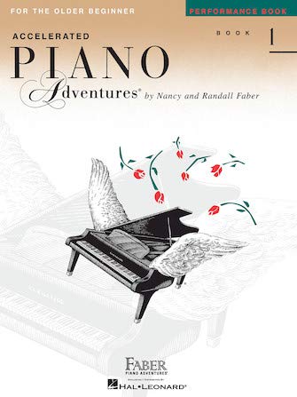 Faber Accelerated Piano Adventures For The Older Beginner Books Set (4 Books) - Lesson 1, Theory 1, Performance 1, Technique & Artistry 1