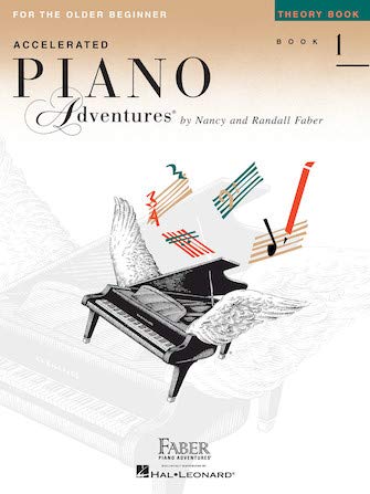 Faber Accelerated Piano Adventures For The Older Beginner Books Set (4 Books) - Lesson 1, Theory 1, Performance 1, Technique & Artistry 1